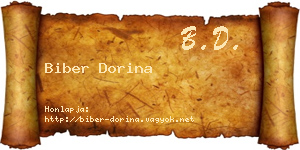 Biber Dorina névjegykártya