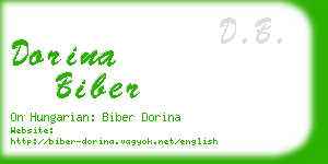 dorina biber business card